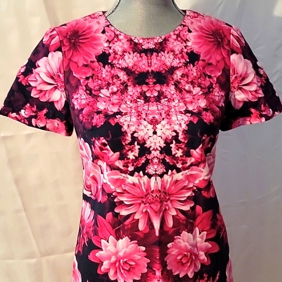 Michael Kors Pink Flowered Dress, Size: 4 - Picture 2 of 8